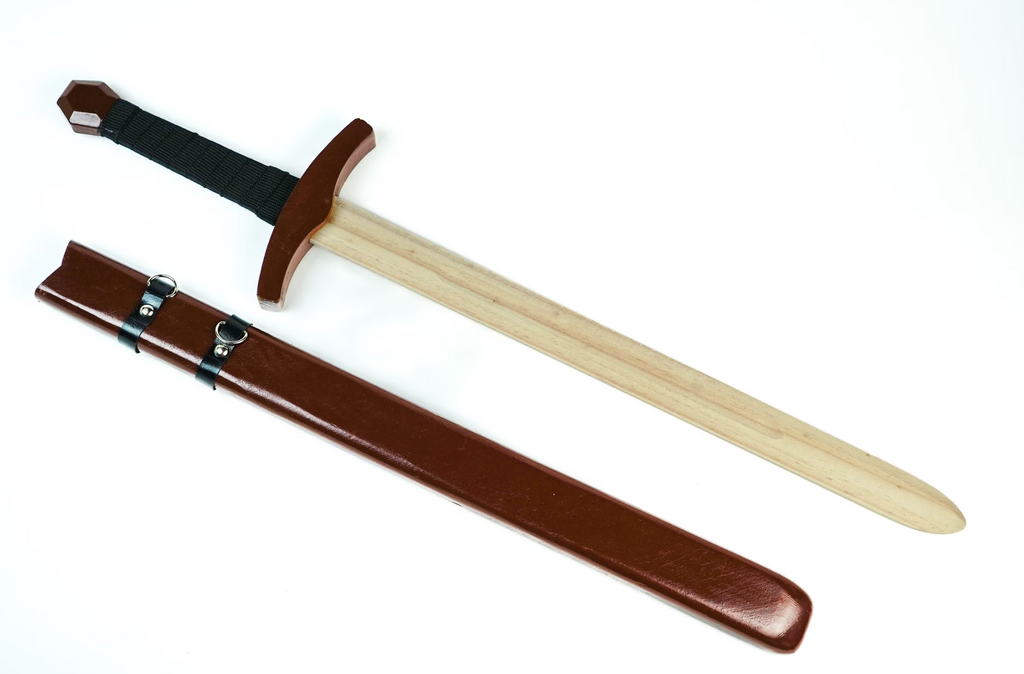 wooden-toy-sword-customized-engraving-stained-wrapped-handle-with-sheath