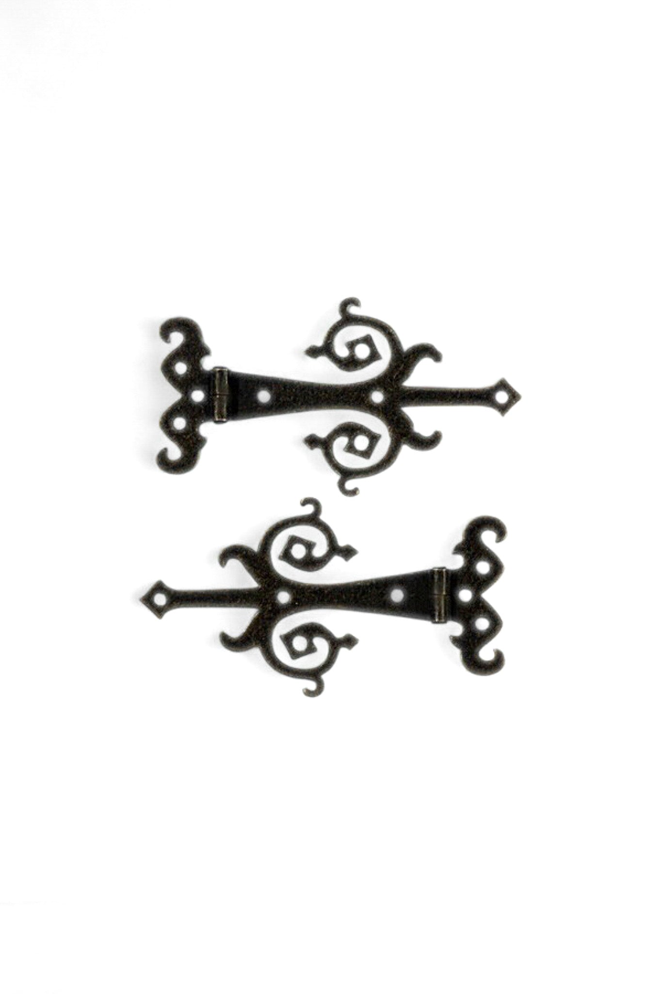 2 3/8" Medieval Fairy Decorative Bronze Finish Strap Hinges