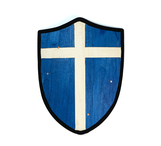 Handmade 18" Toy Medieval Heater Shield For Costume for Play or Wall Decor