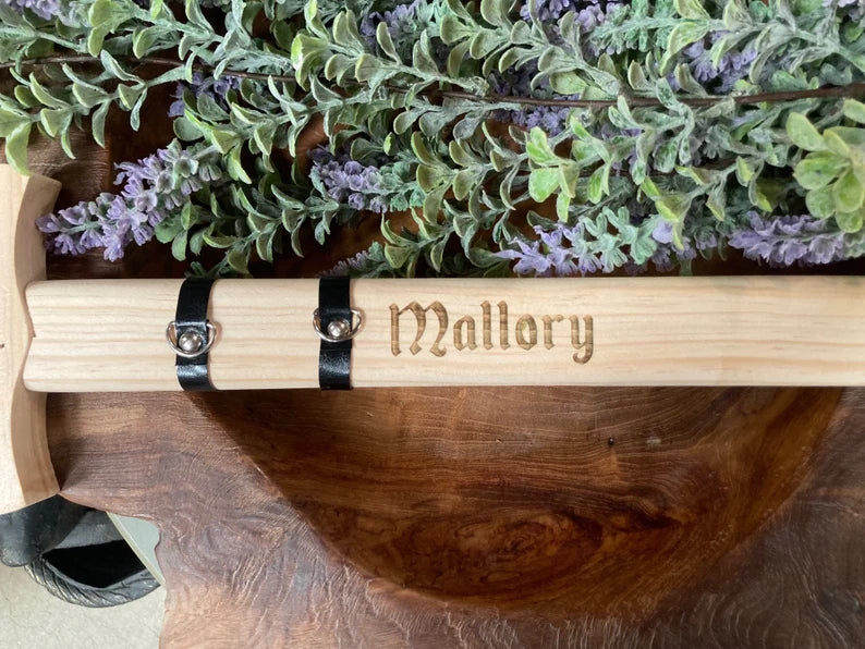 Wooden Toy Sword with Sheath - No Finish - Color or Stain Your Own DIY