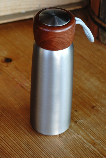 Stainless Steel Insulated Tumbler With Wooden Lid