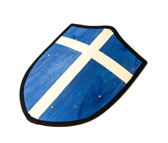 Handmade 18" Toy Medieval Heater Shield For Costume for Play or Wall Decor