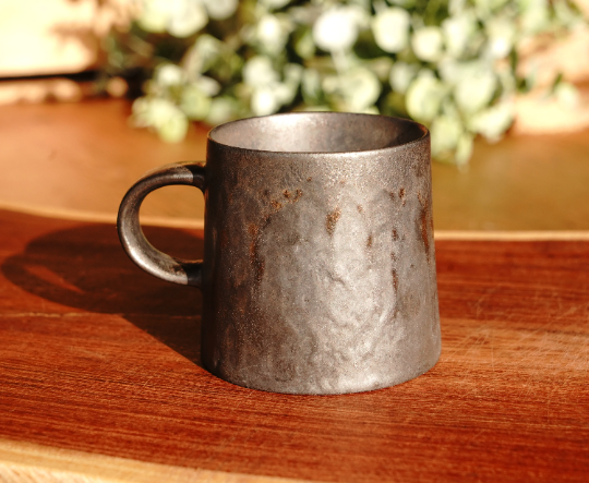 Stone Gray & Bronze Espresso Mug