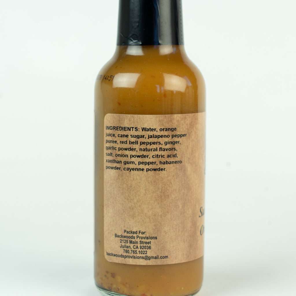 Backwoods Provisions Sunburn California Orange Hot Sauce