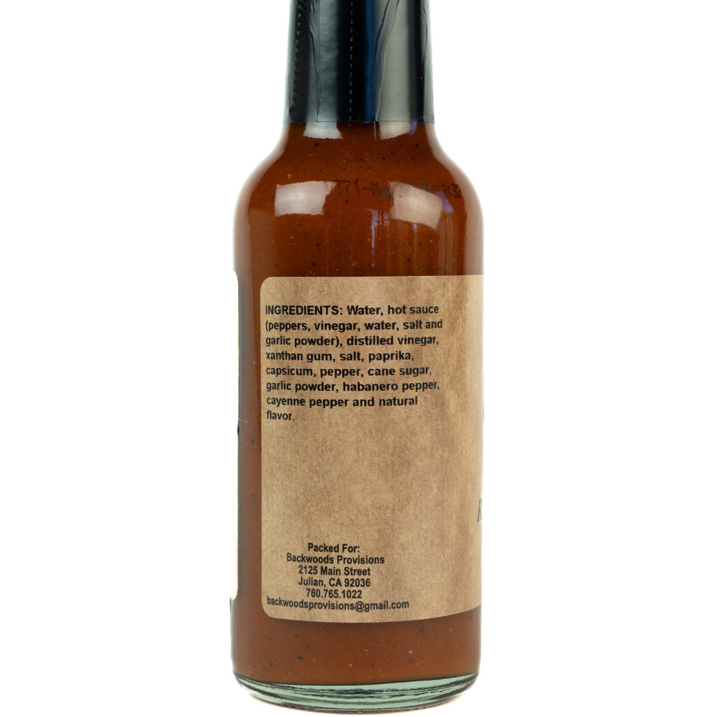 Backwoods Provisions Fire Roasted Habanero Hot Sauce 5 oz.