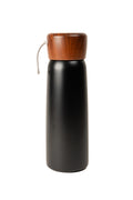 Black Insulated Tumbler With Wooden Lid