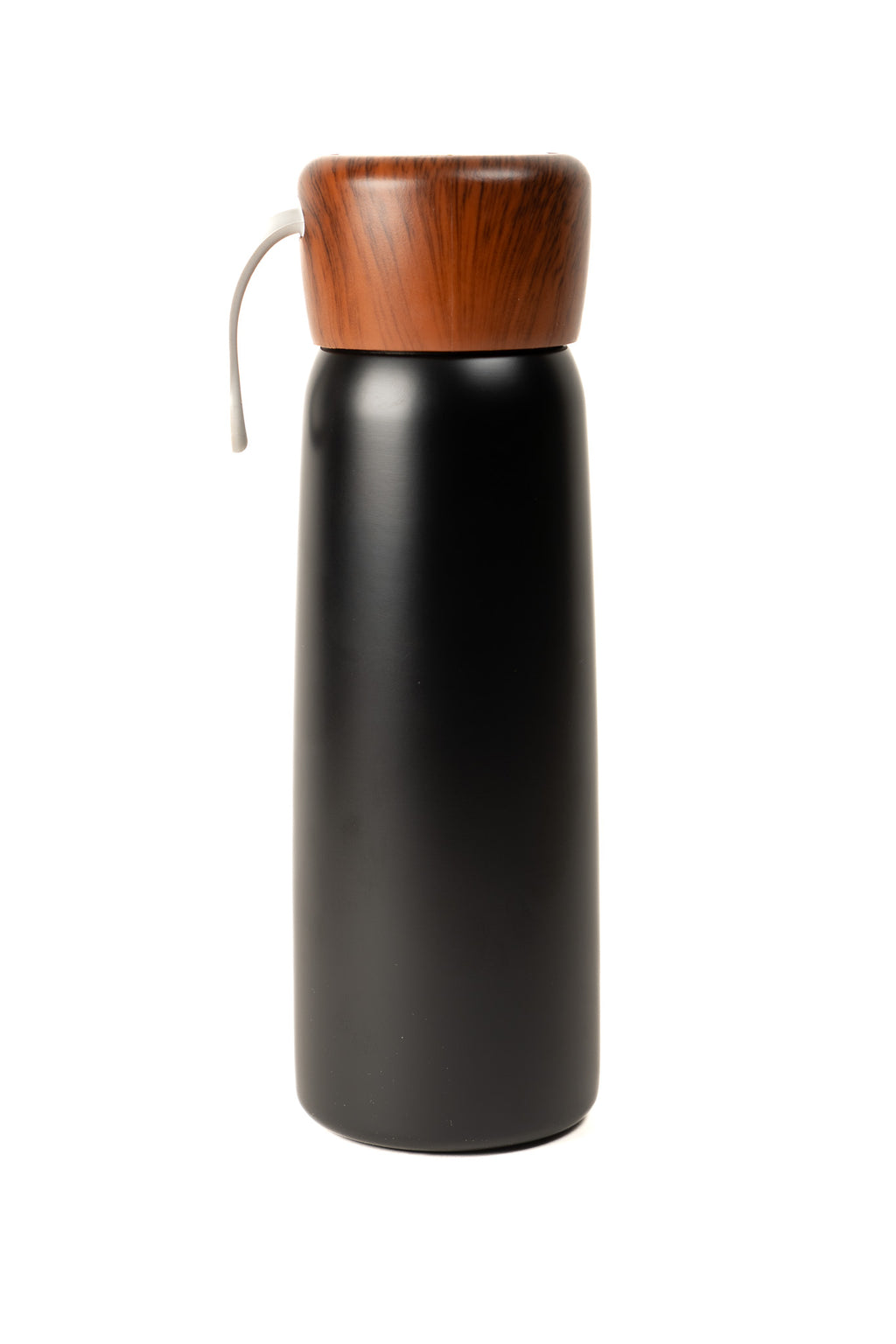 Black Insulated Tumbler With Wooden Lid