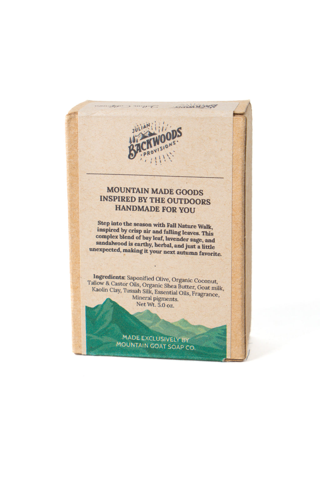 Backwoods Provisions Handcrafted Earthy Goat Milk Soap - Fall Nature Walk