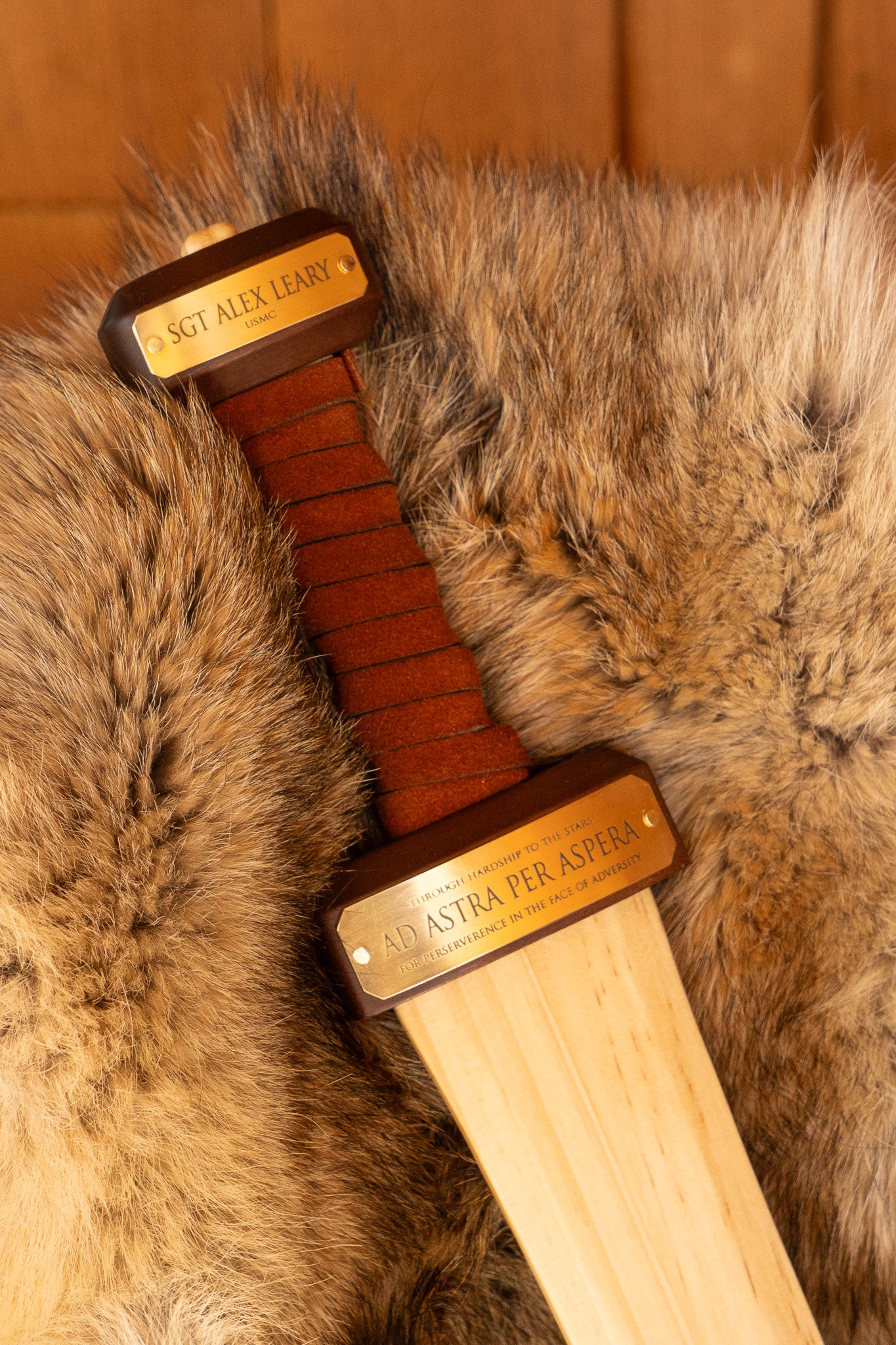 28" Custom Brass Plated Gladius Sword