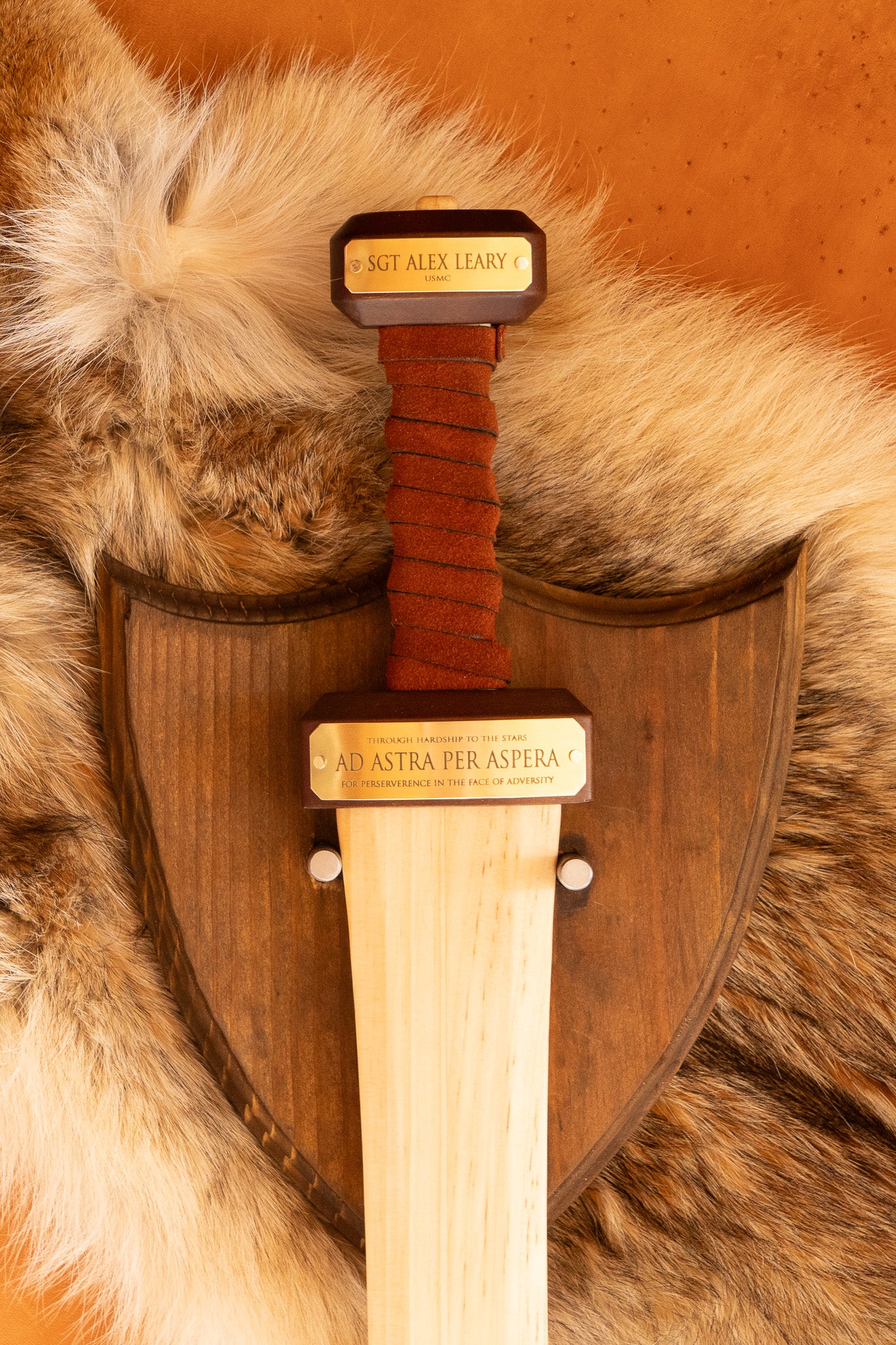 28" Custom Brass Plated Gladius Sword