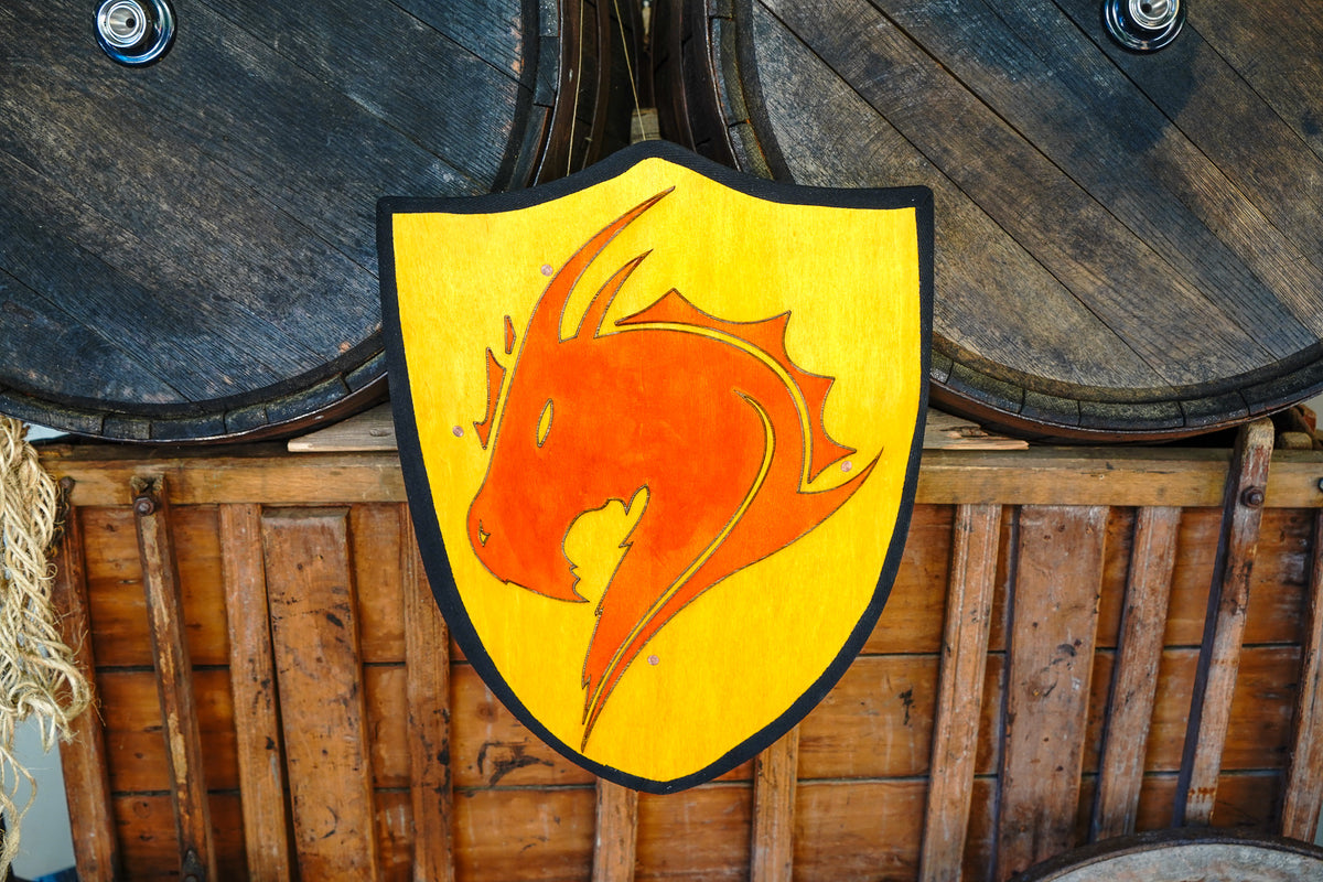 Handmade 18" Dragon Heater Shield For Costume, Play or Wall Art