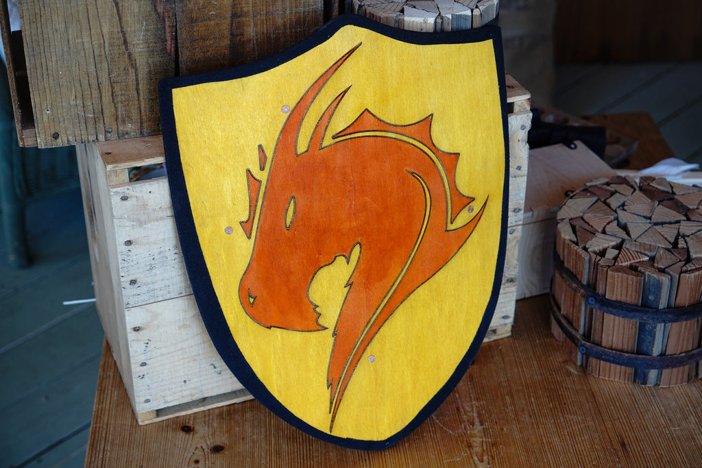 Handmade 18" Dragon Heater Shield For Costume, Play or Wall Art