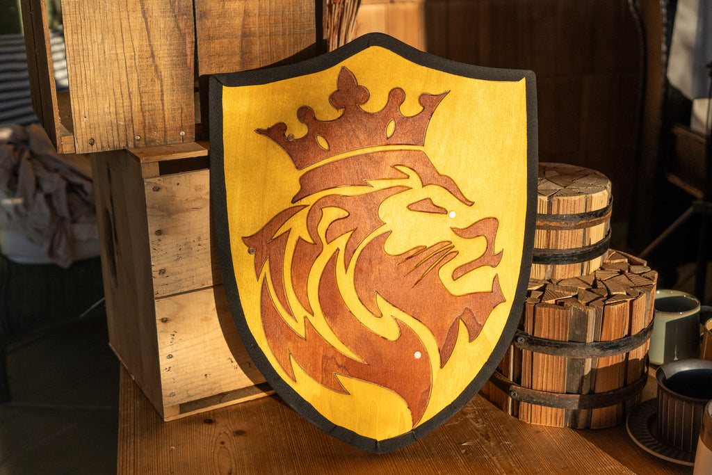 Handmade 18" Lion Heater Shield For Costume, Play or Wall Art