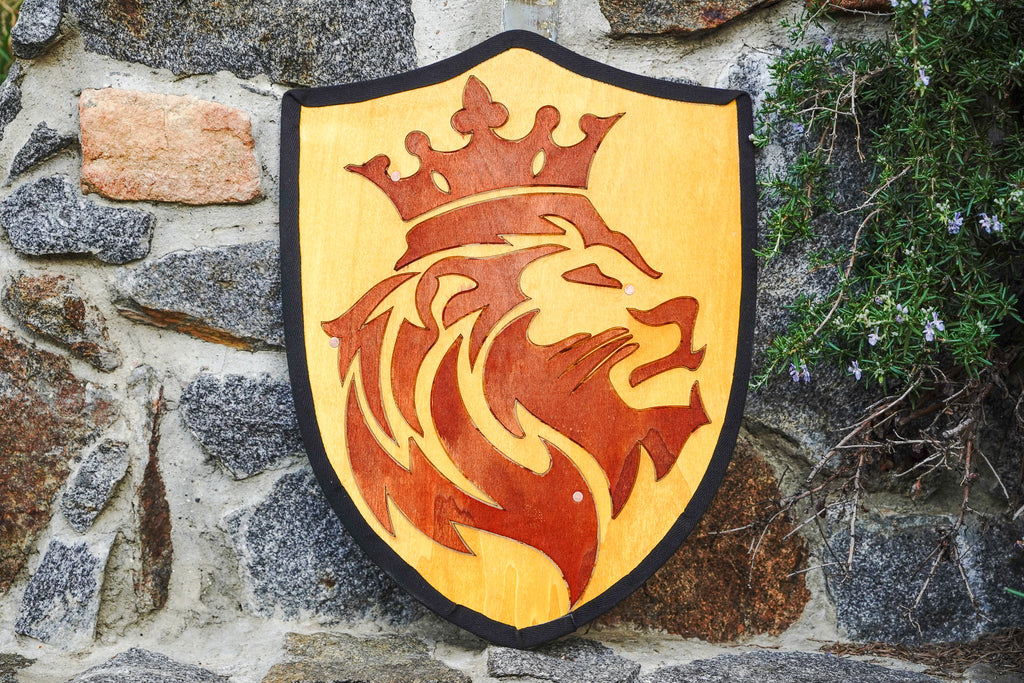 Handmade 18" Lion Heater Shield For Costume, Play or Wall Art