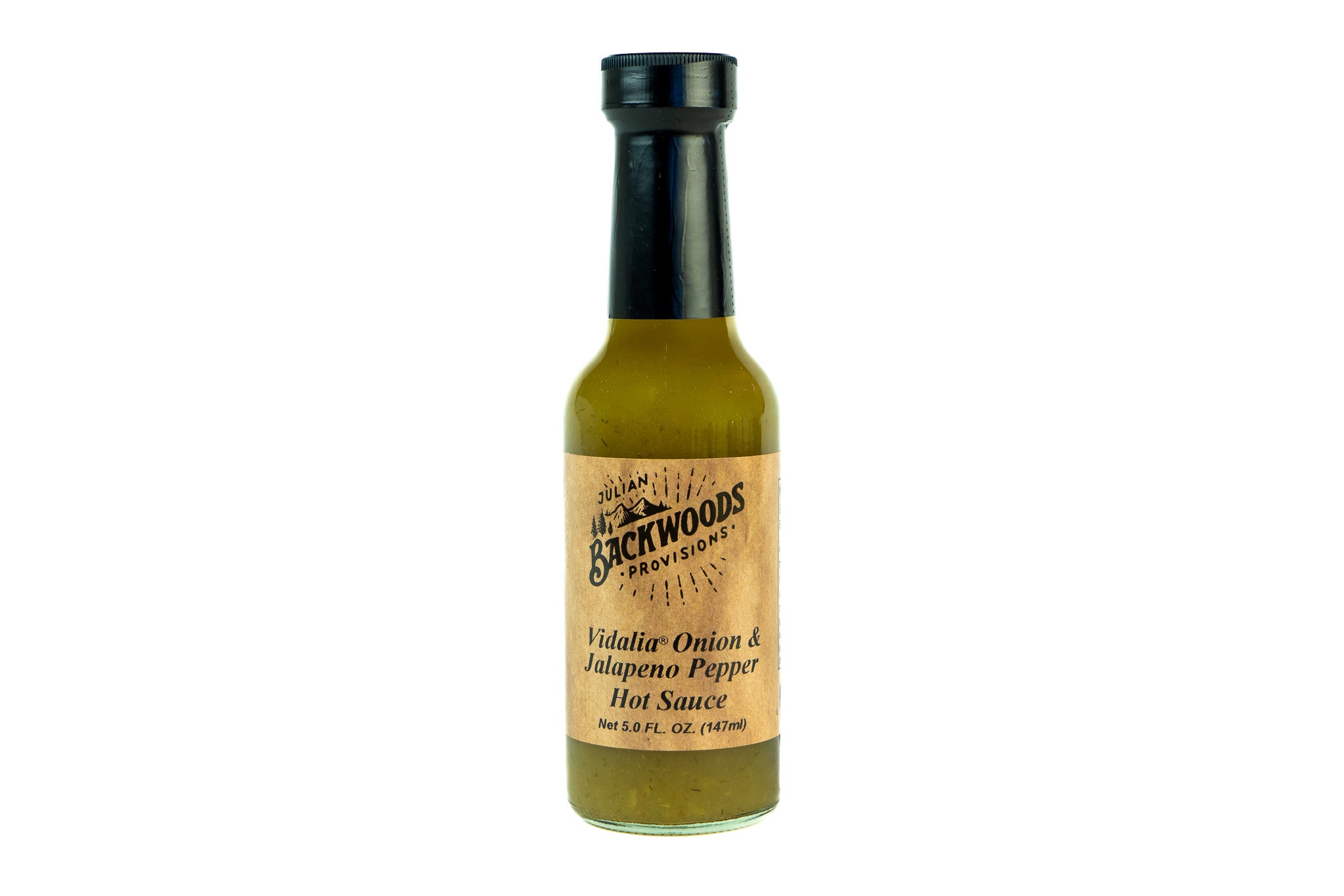 Backwoods Provisions Vidalia Onion Jalapeno Pepper Hot Sauce 5 oz.