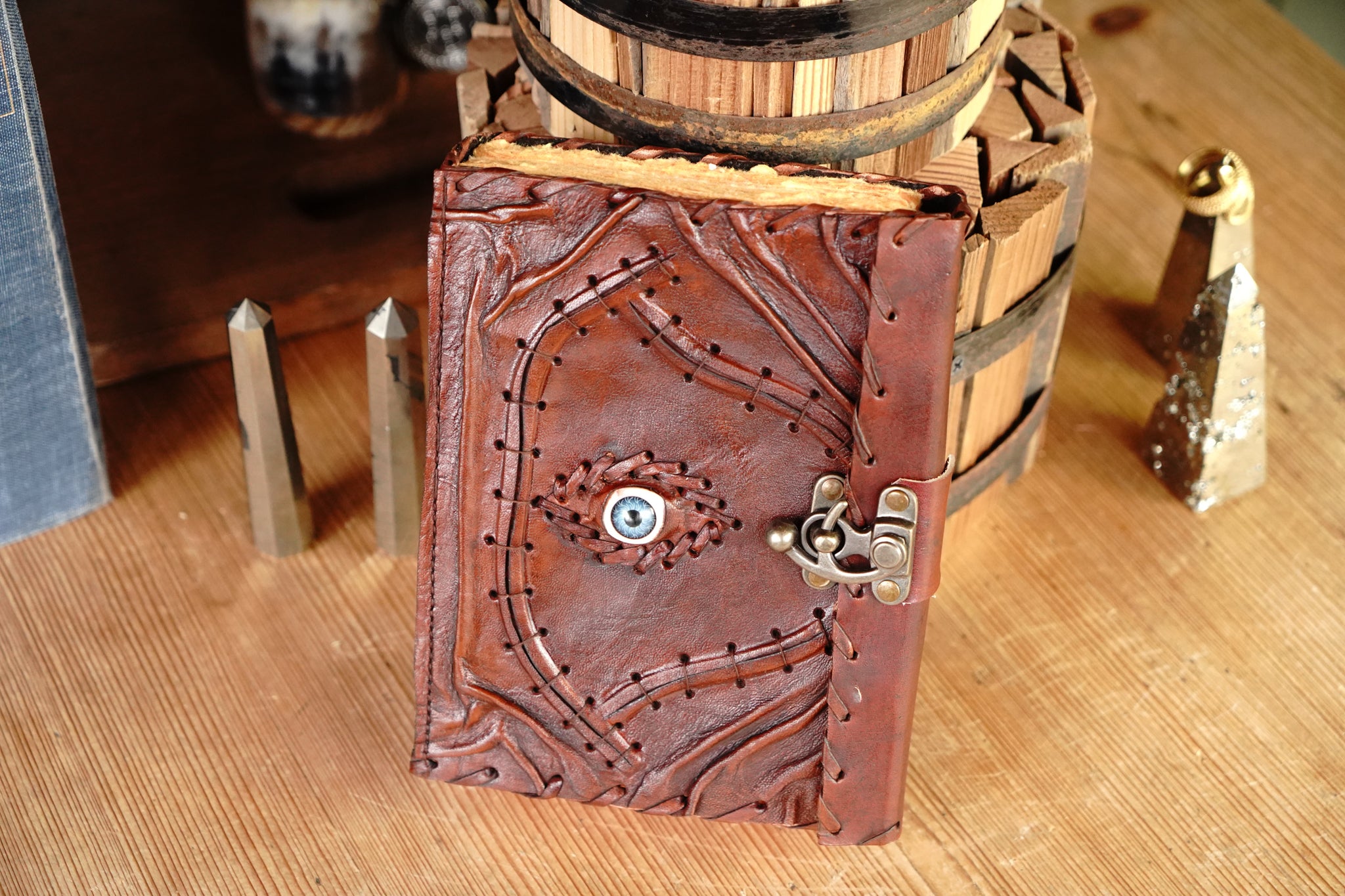 Necronomicon Hocus Pocus Spell Book Journal With Inset Evil Eye