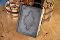 Hardback Leather Journal with Antique Deckle Edged Paper and Raised Cord Spine