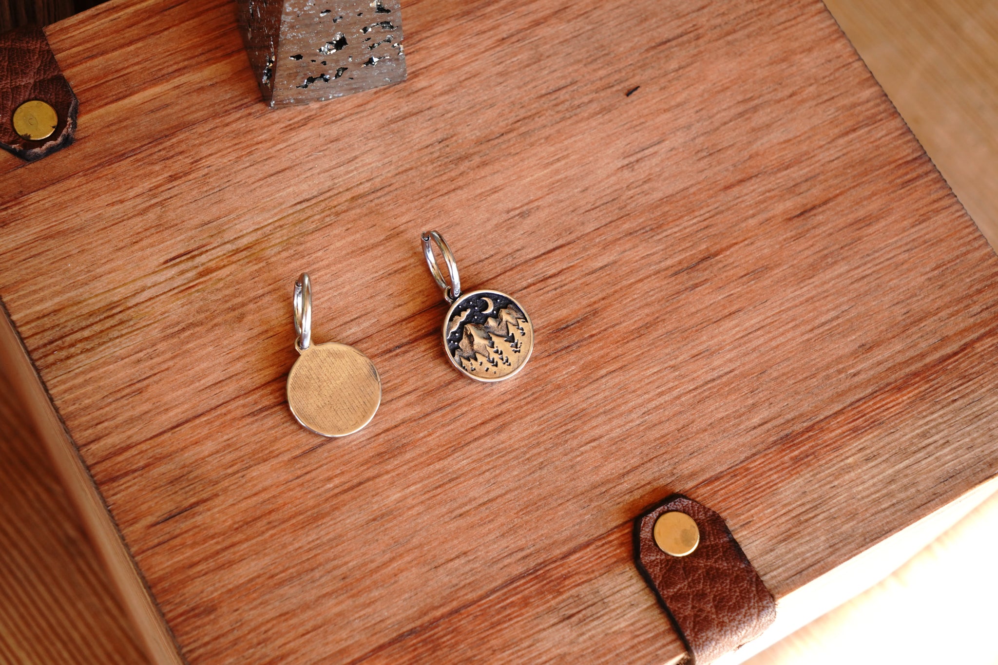 Vintage Inspired Stainless Steel Starry Mountain Drop Earrings