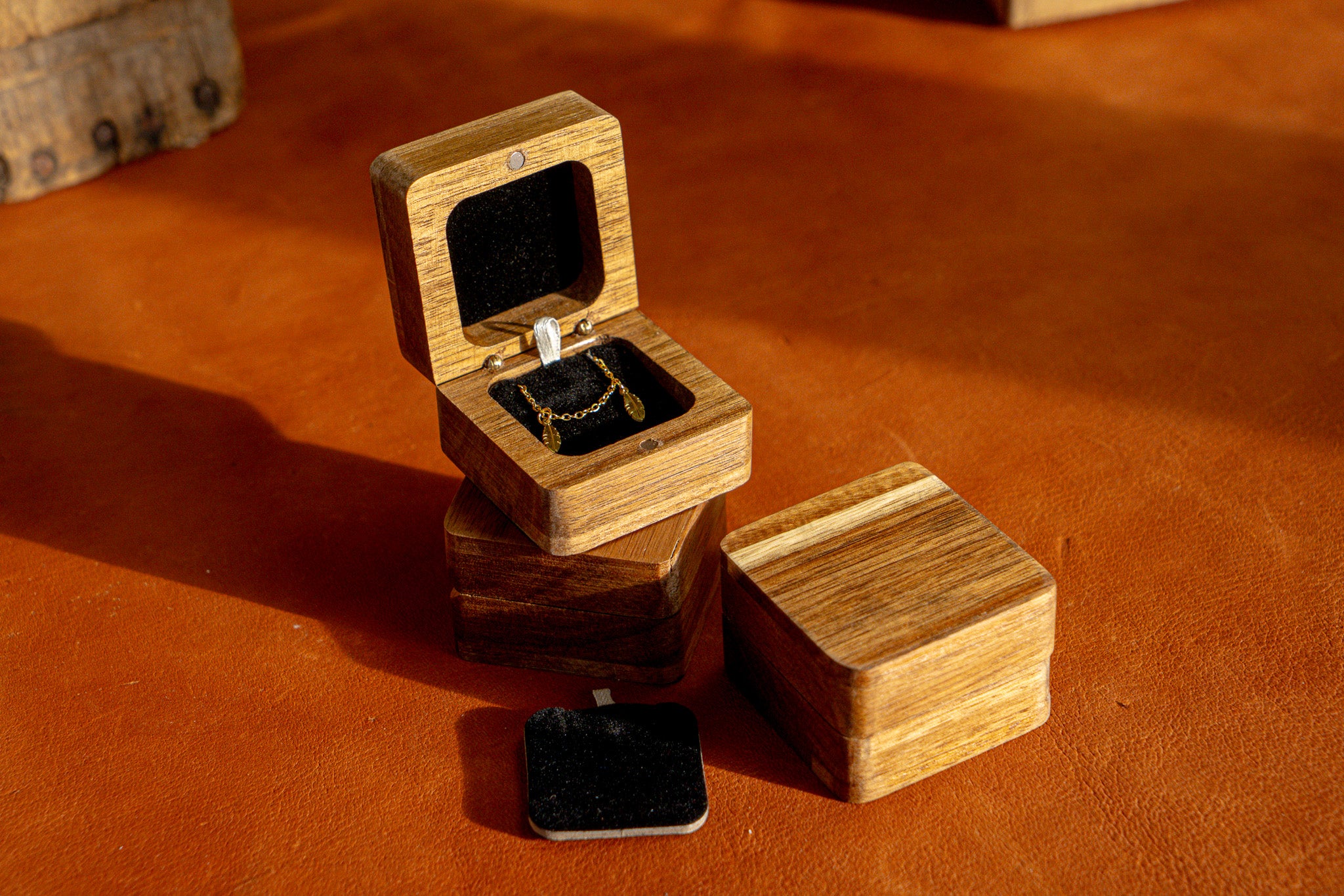 Unique Handmade Wooden Engagement Ring Box | Custom Engraving Available