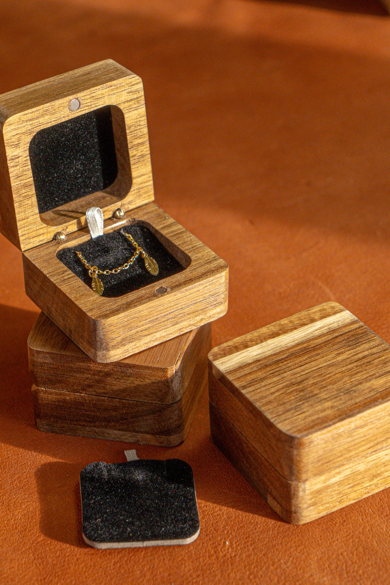 Unique Handmade Wooden Engagement Ring Box | Custom Engraving Available