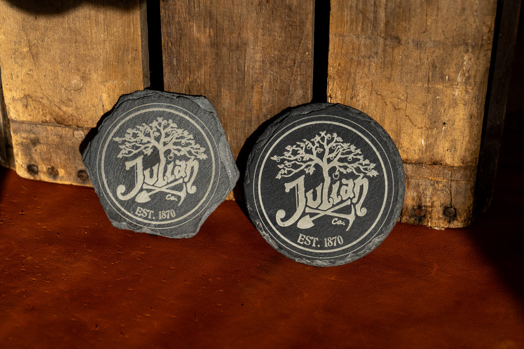 Slate Round Coaster Set
