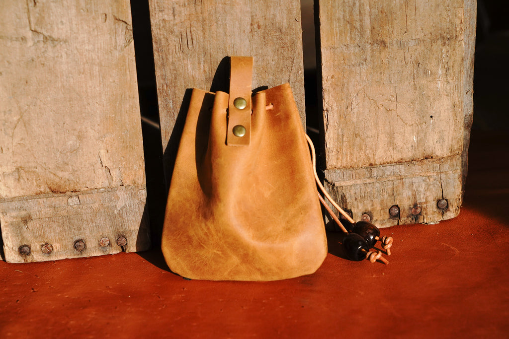 Child’s Leather Foraging Pouch - Durable, Adjustable, Perfect for Nature Walks, Forest Adventures, and Outdoor Exploration