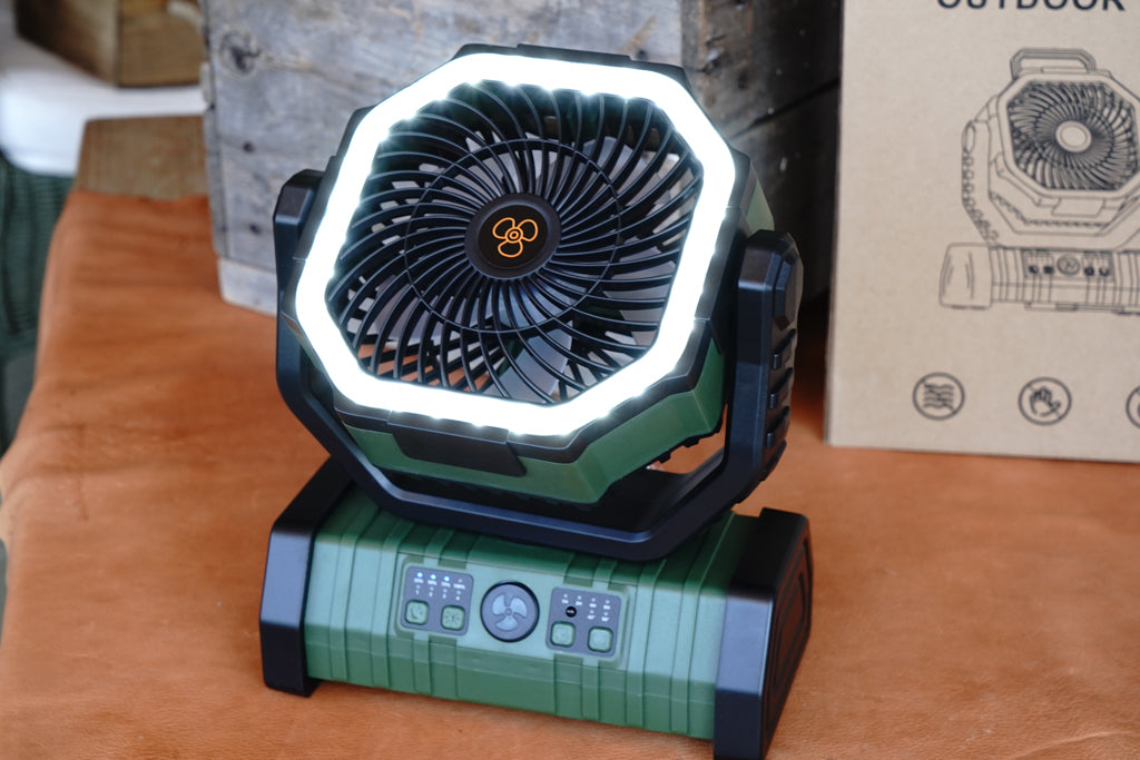 Portable Rechargeable Fan Battery Operated Camping Tent/Table/Hanging Fan