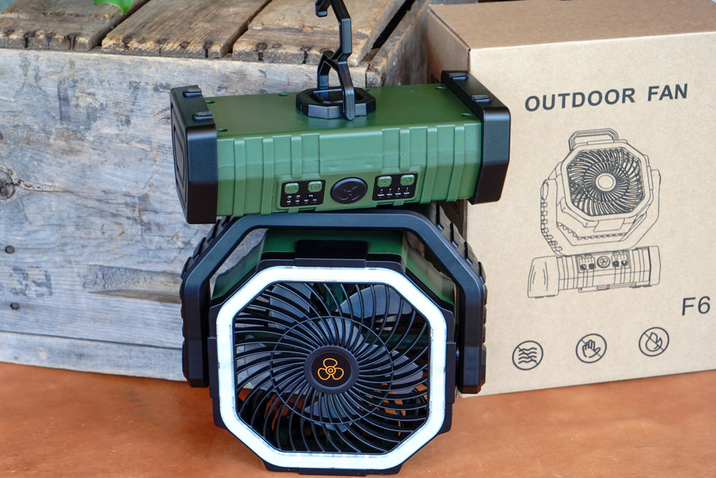 Portable Rechargeable Fan Battery Operated Camping Tent/Table/Hanging Fan