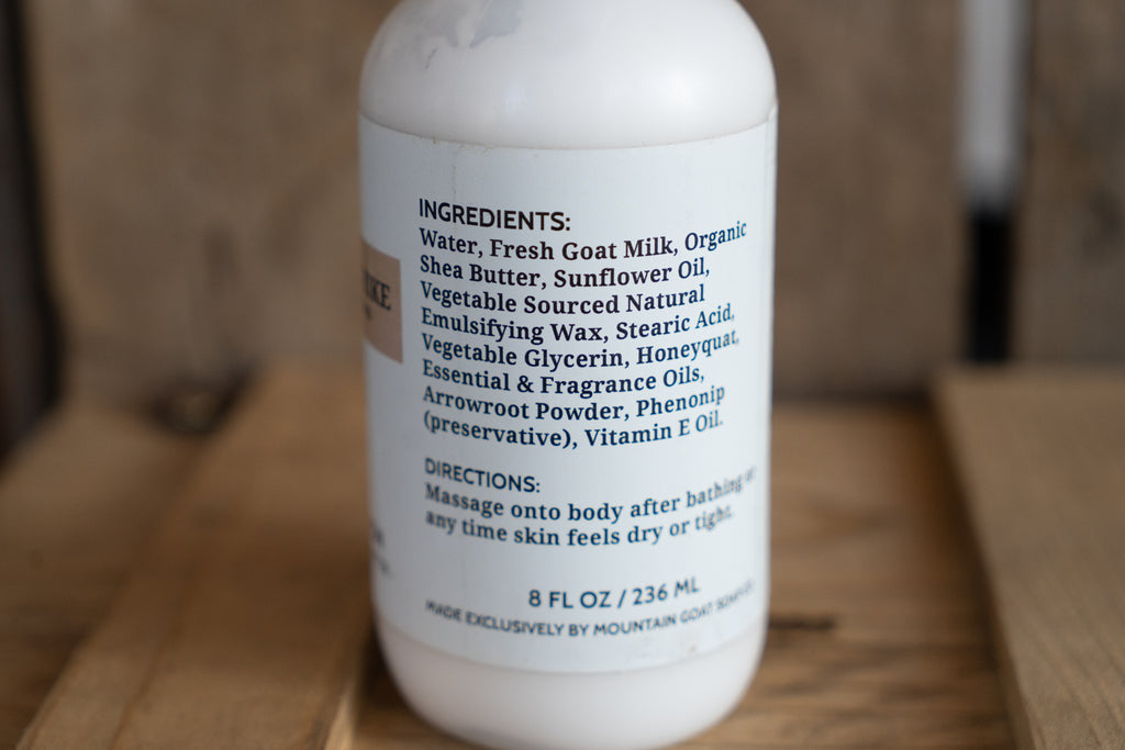 Backwoods Provisions Goat Milk Lotion - North Peak Hike