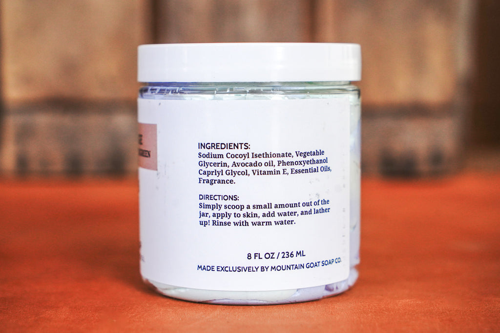 Backwoods Provisions Handcrafted and Silky Whipped Soap - Laguna Lodge