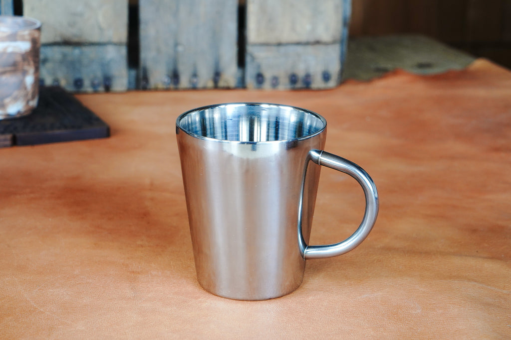 Smooth Stainless Steel Double Walled Mug