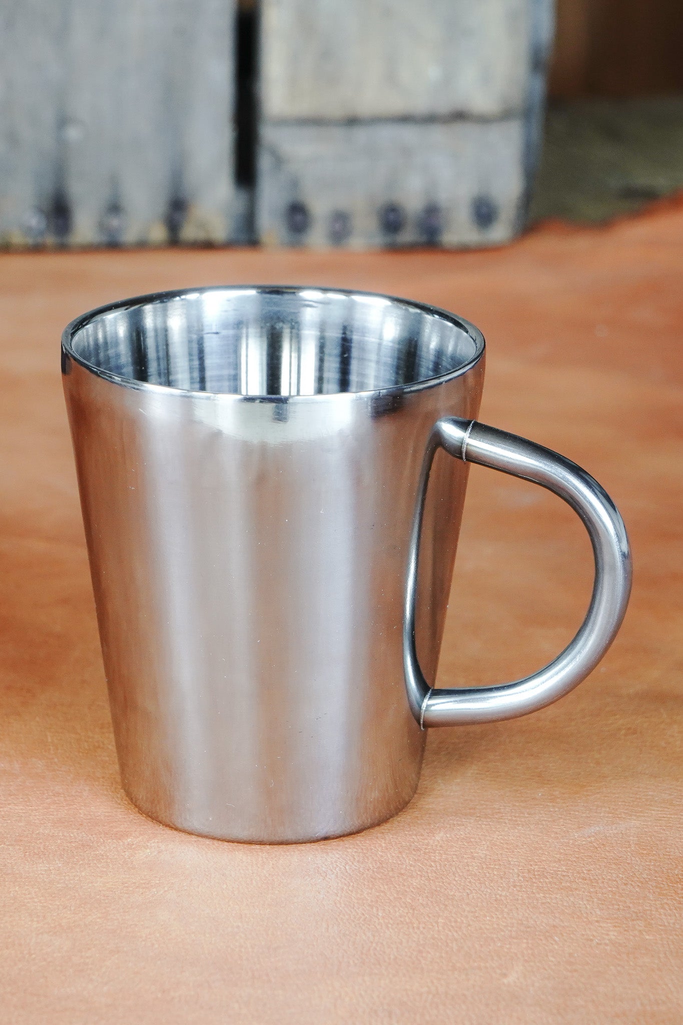 Smooth Stainless Steel Double Walled Mug