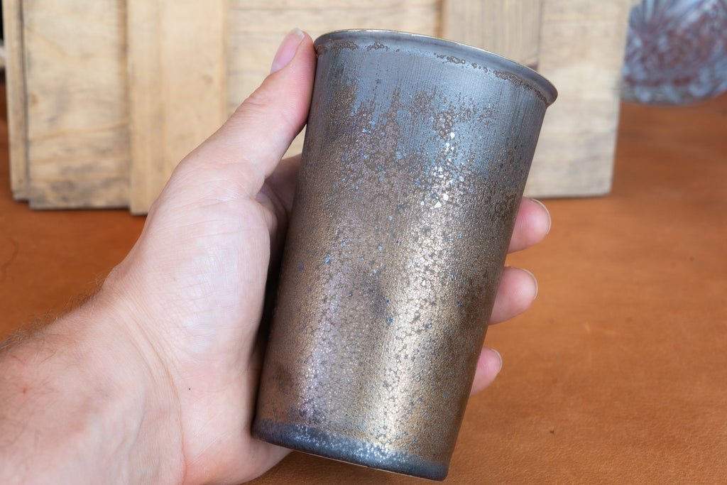 Metallic Bronze Travel Cup with Silicone Lid