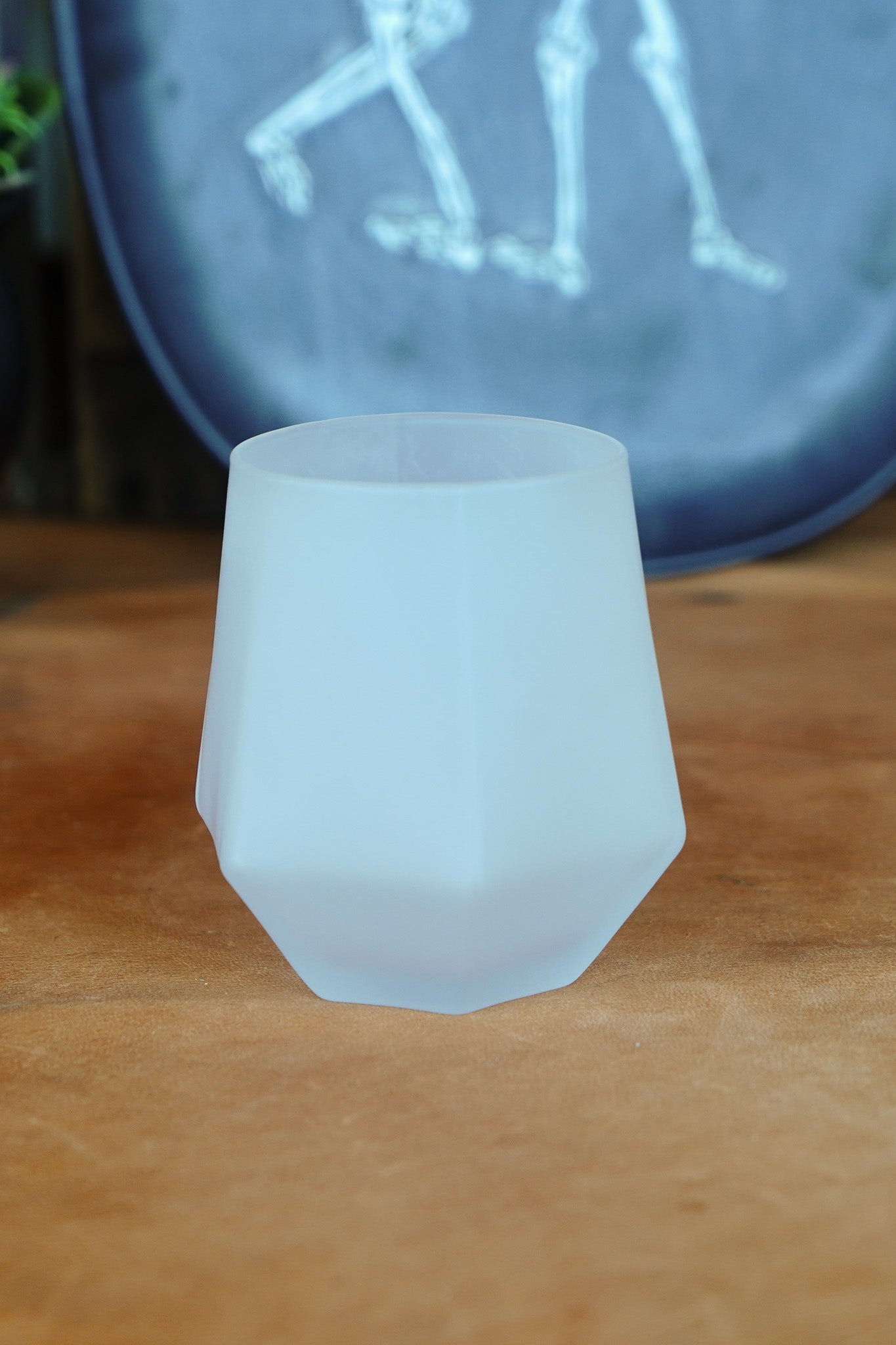 Frosted Geometric Whiskey Glass