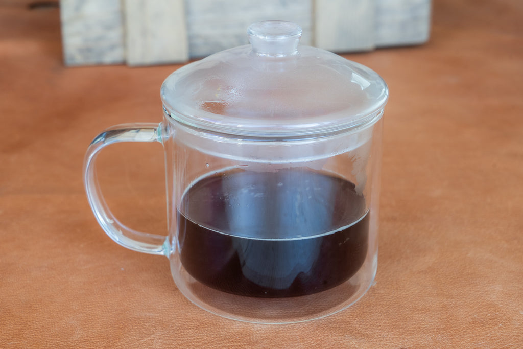Double Walled Glass Mug with Lid