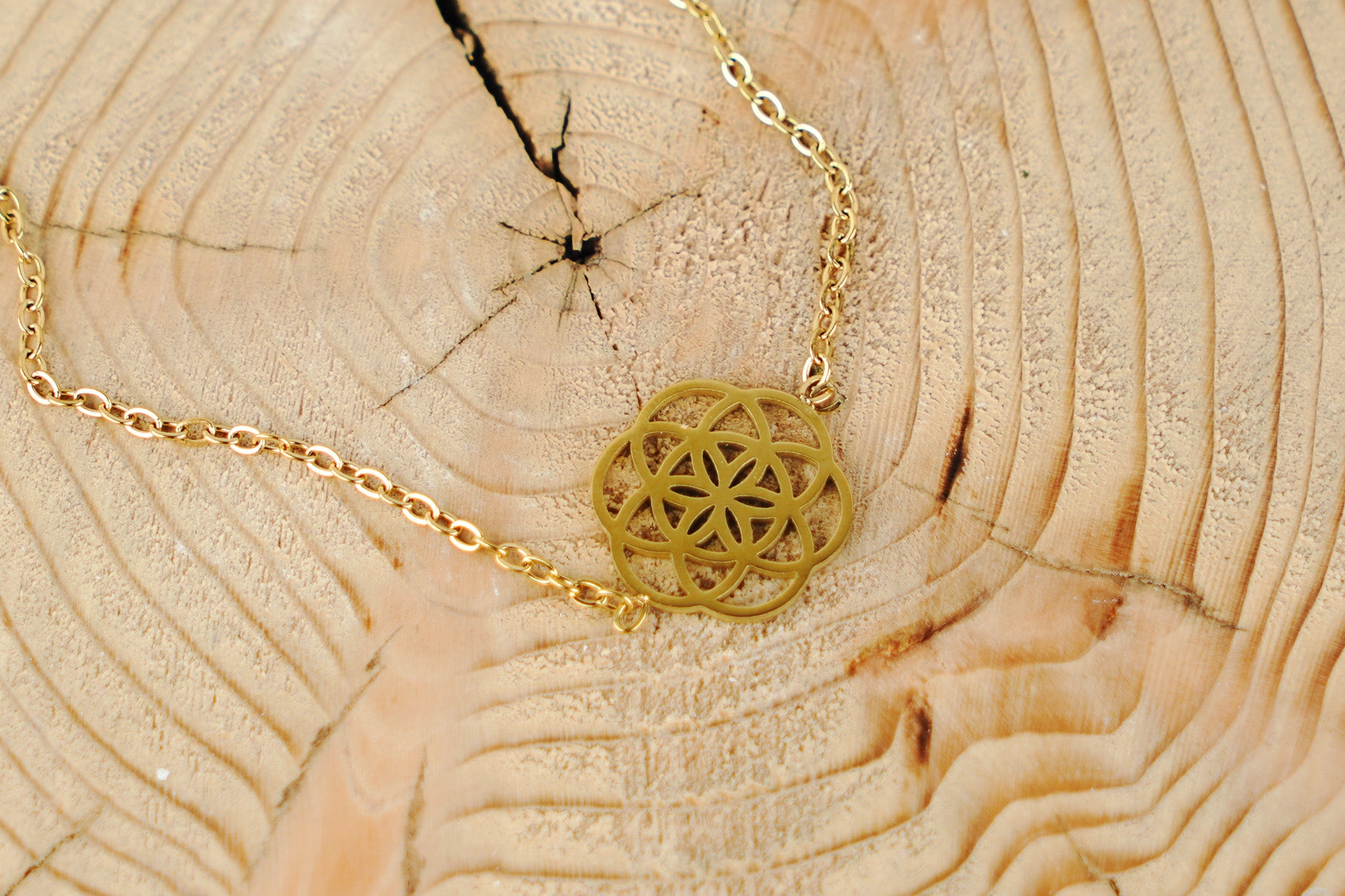 Dainty Flower of Life Mandala Bracelet