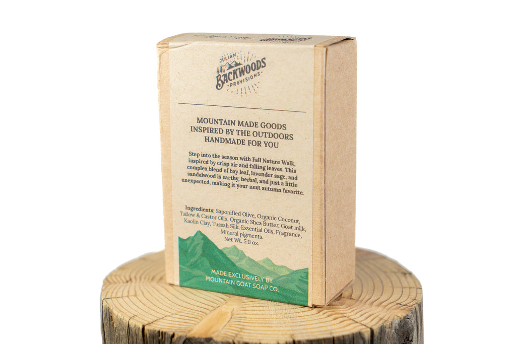 Backwoods Provisions Handcrafted Earthy Goat Milk Soap - Fall Nature Walk