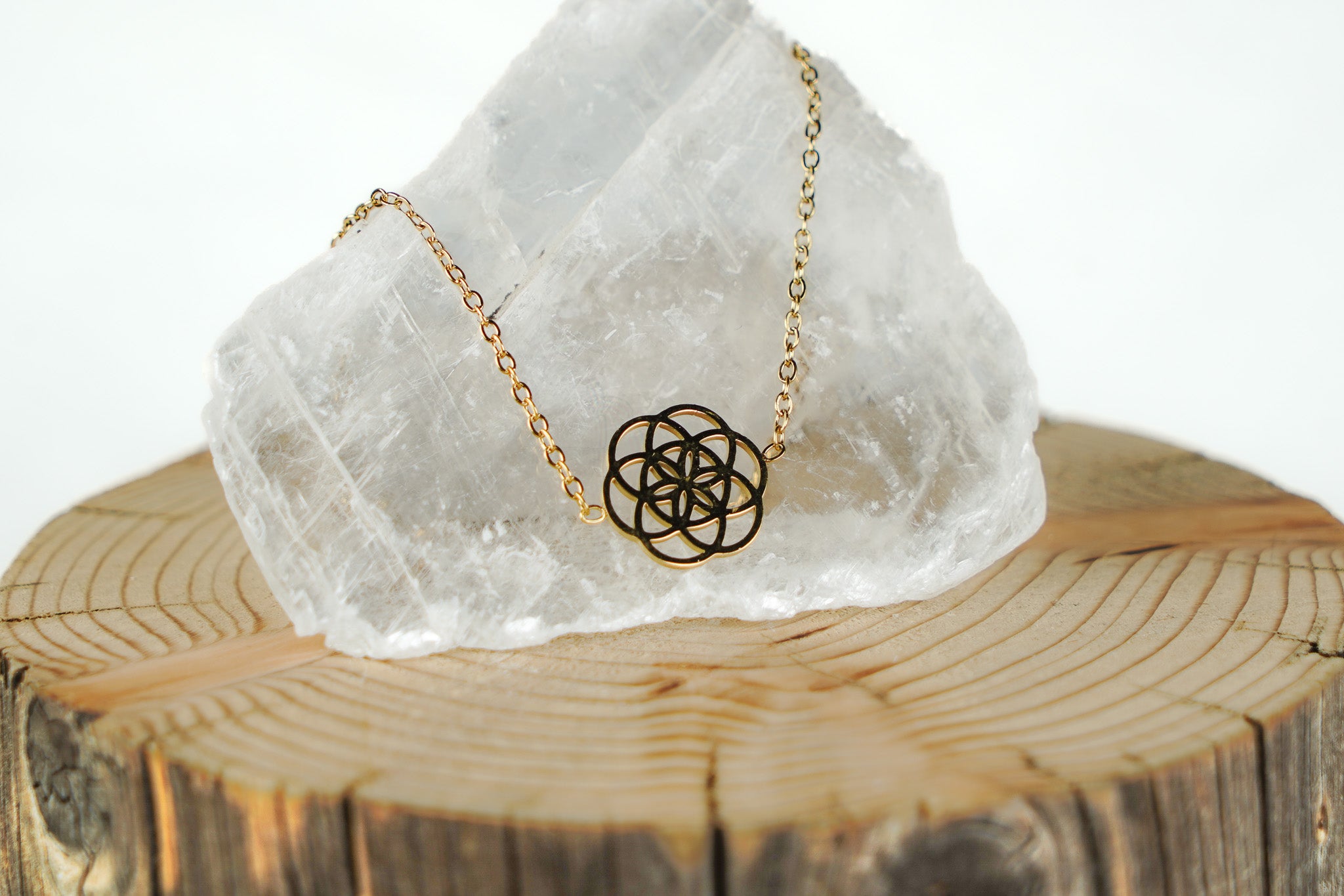 Dainty Flower of Life Mandala Bracelet