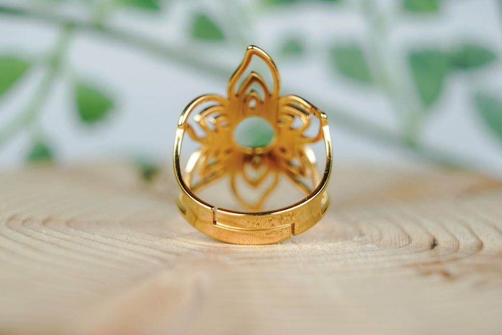 Delicate Floral Gold Ring
