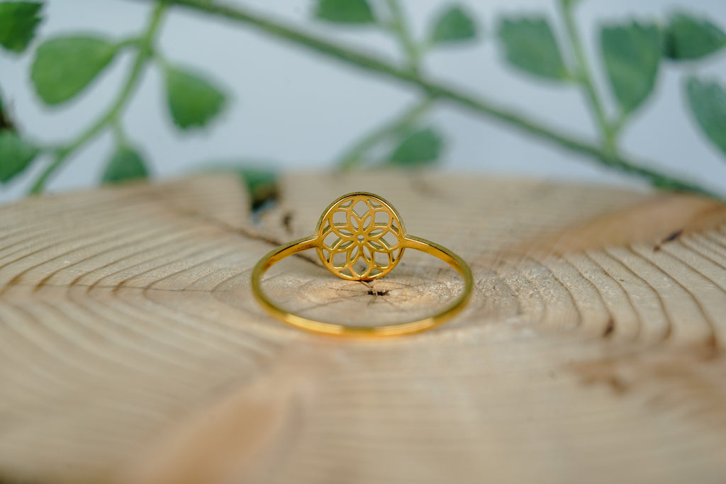 Delicate Flower of Life Ring
