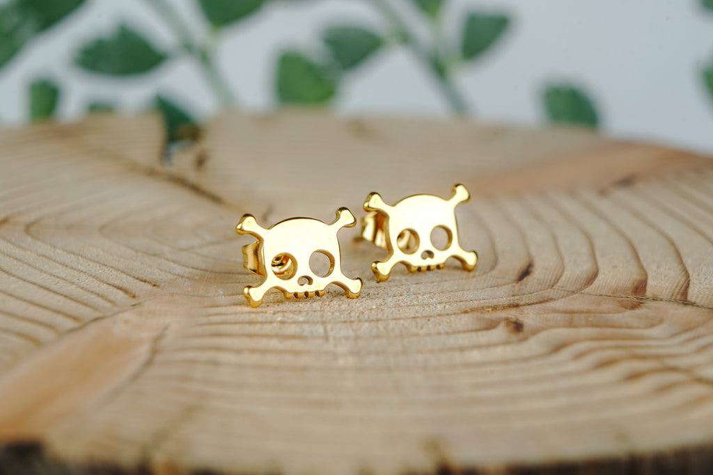 Minimalist Skull Stud Earrings