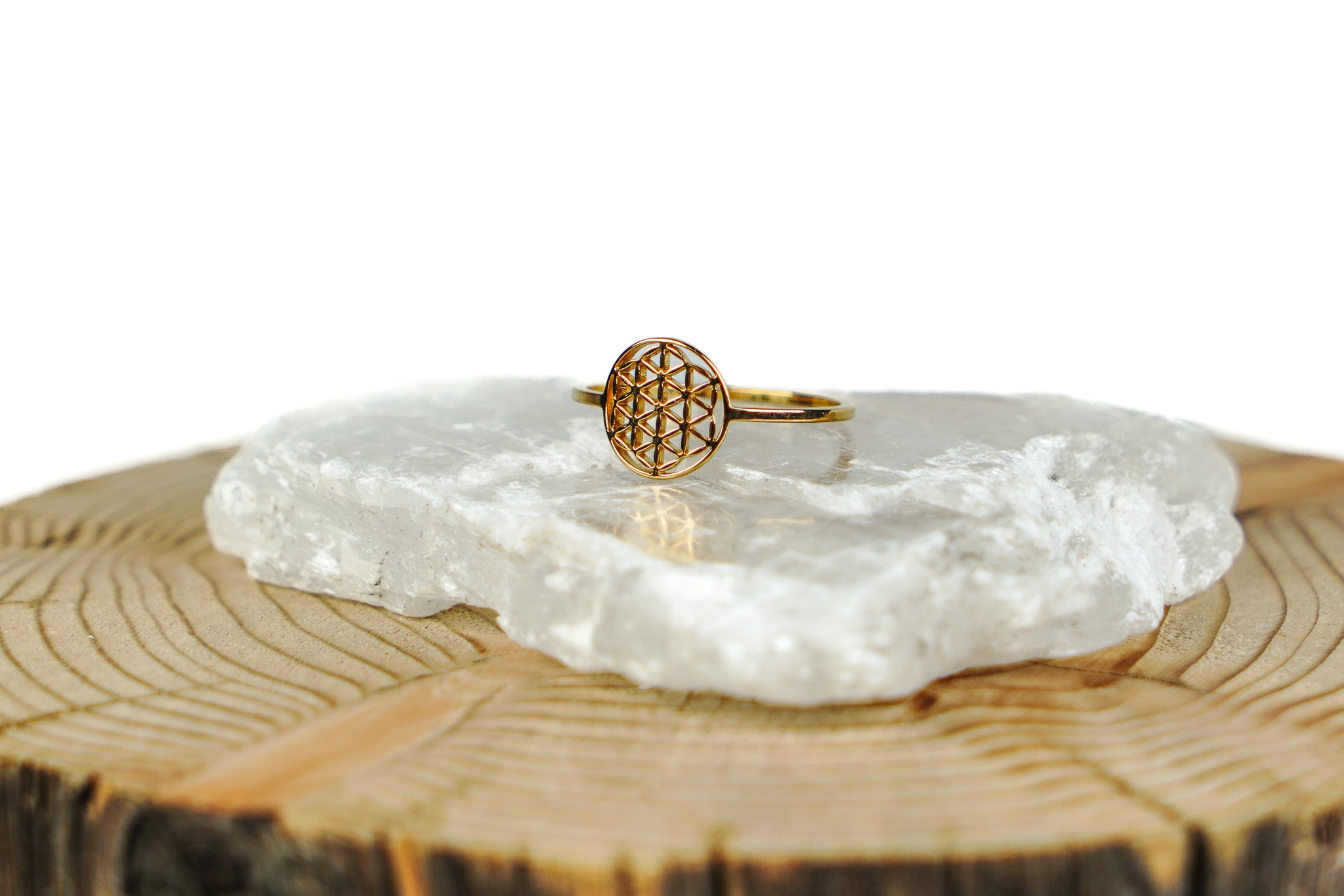 Delicate Flower of Life Ring