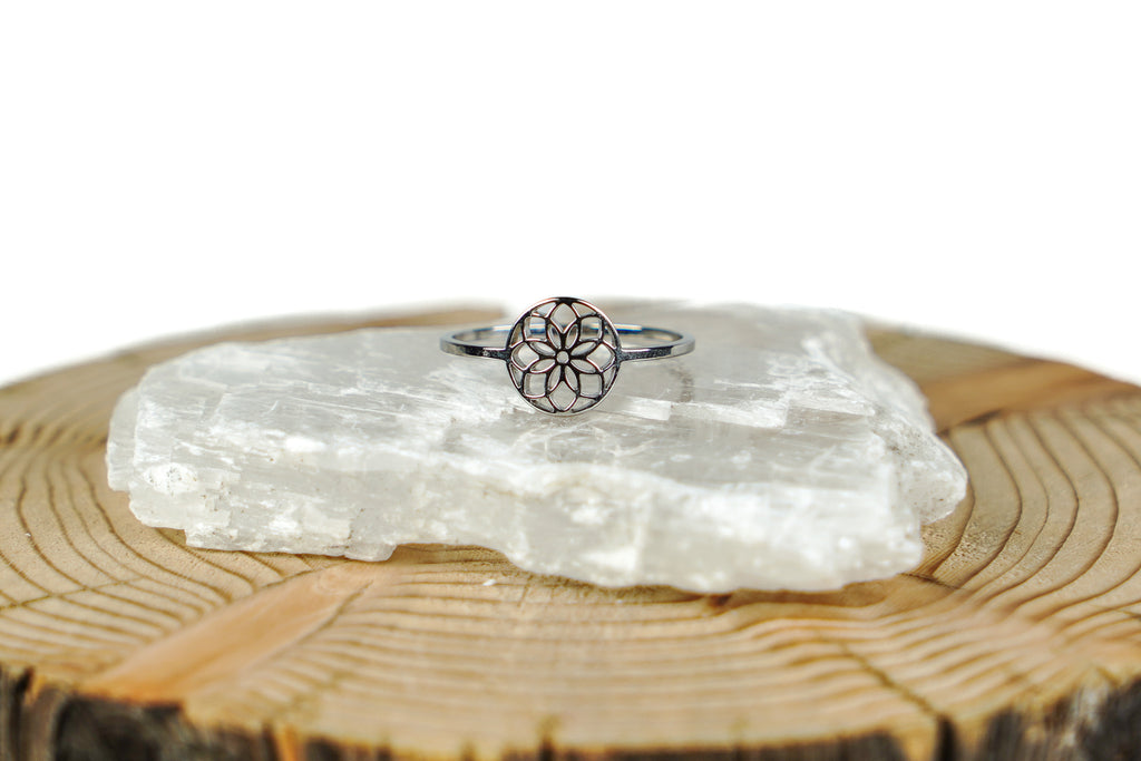Delicate Flower of Life Ring