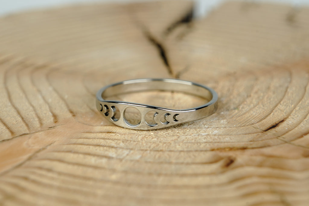 Delicate and Feminine Phases of the Moon Ring