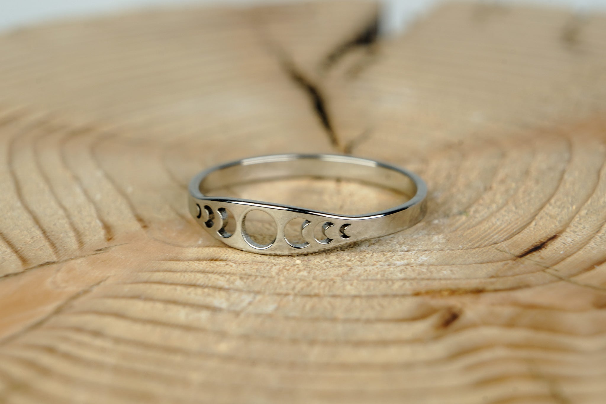 Delicate and Feminine Phases of the Moon Ring