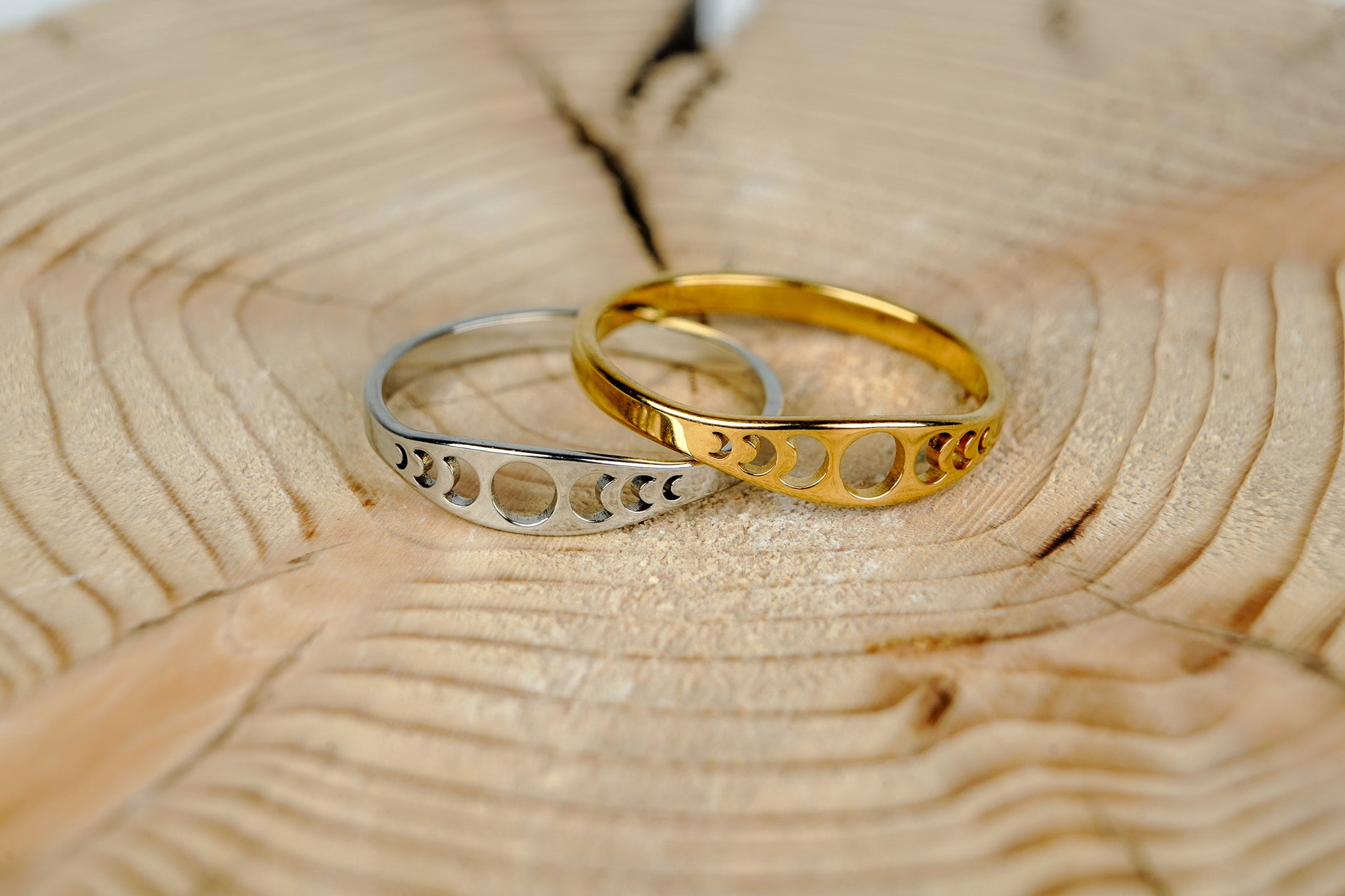 Delicate and Feminine Phases of the Moon Ring