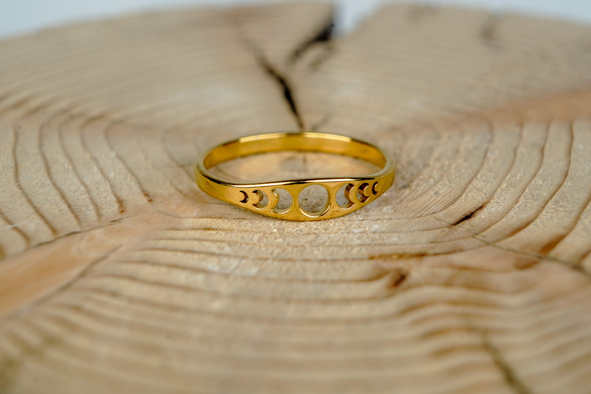 Delicate and Feminine Phases of the Moon Ring
