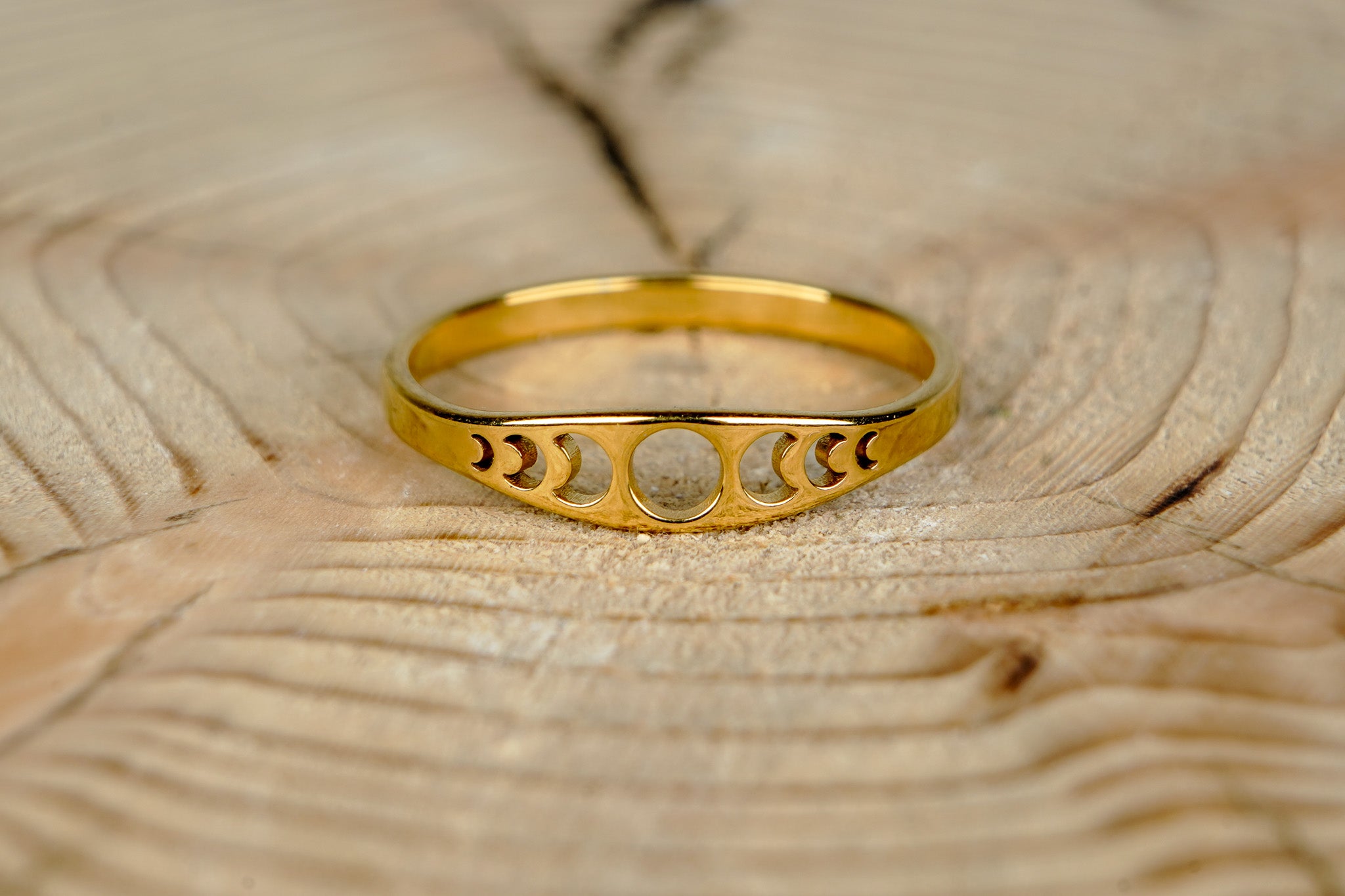Delicate and Feminine Phases of the Moon Ring