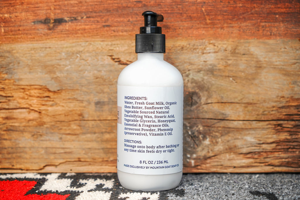 Backwoods Provisions Silky and Hydrating Goat Milk Lotion - Laguna Lodge
