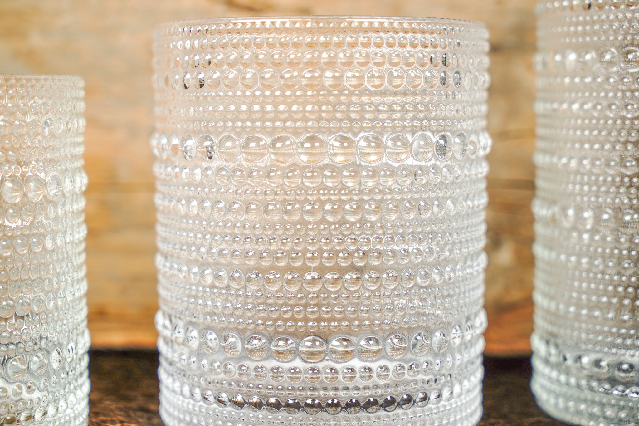 Elevated and Modern Bubbled Glassware